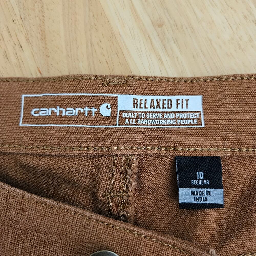 Carhartt Women's Essential Ashland Cargo Pant Brown Sz 10 Reg EUC - Picture 5 of 12